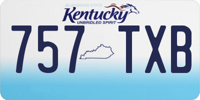 KY license plate 757TXB
