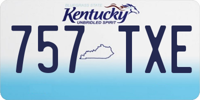 KY license plate 757TXE