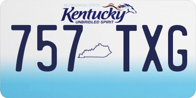 KY license plate 757TXG