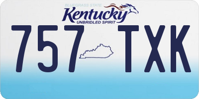 KY license plate 757TXK