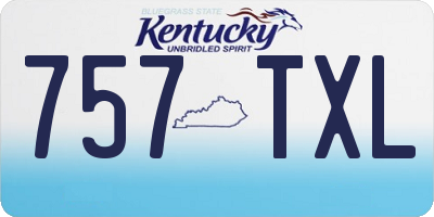 KY license plate 757TXL