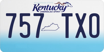 KY license plate 757TXO