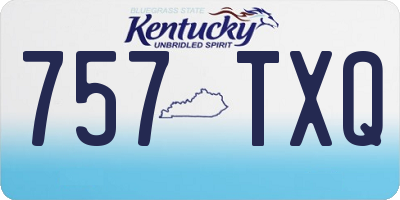 KY license plate 757TXQ