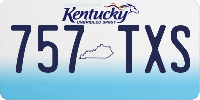 KY license plate 757TXS