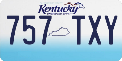 KY license plate 757TXY