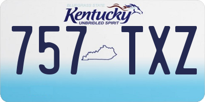 KY license plate 757TXZ