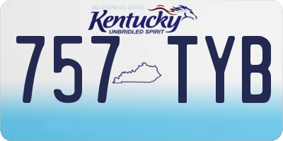 KY license plate 757TYB