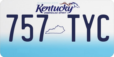 KY license plate 757TYC