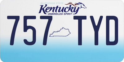 KY license plate 757TYD