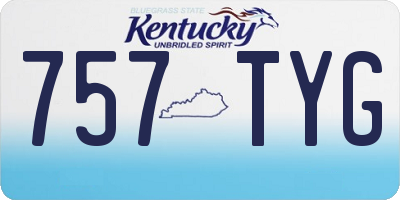 KY license plate 757TYG