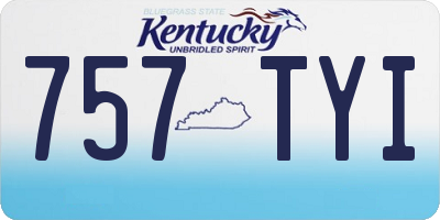 KY license plate 757TYI