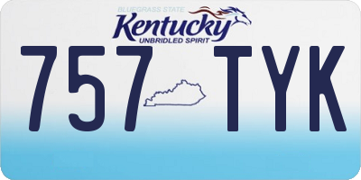 KY license plate 757TYK