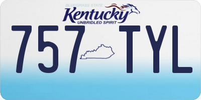 KY license plate 757TYL