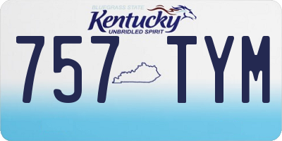 KY license plate 757TYM