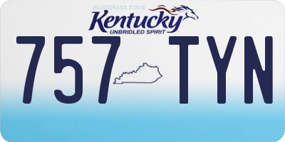 KY license plate 757TYN