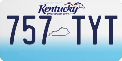 KY license plate 757TYT
