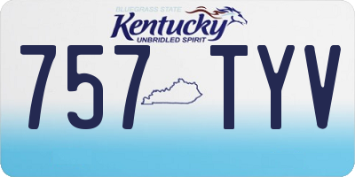 KY license plate 757TYV