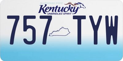 KY license plate 757TYW