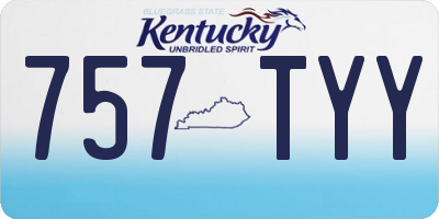 KY license plate 757TYY