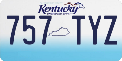 KY license plate 757TYZ