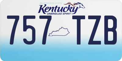 KY license plate 757TZB