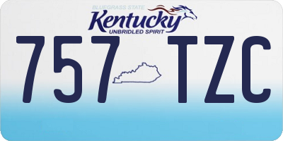 KY license plate 757TZC
