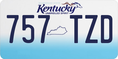 KY license plate 757TZD