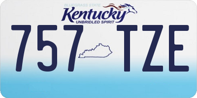KY license plate 757TZE