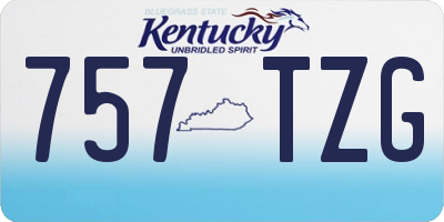 KY license plate 757TZG