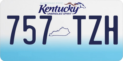 KY license plate 757TZH