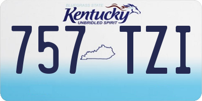 KY license plate 757TZI