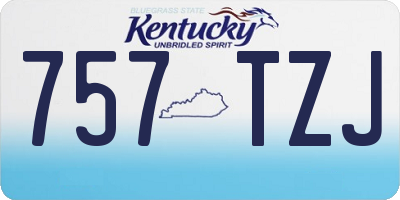 KY license plate 757TZJ