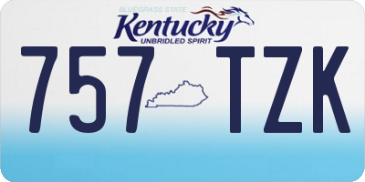 KY license plate 757TZK