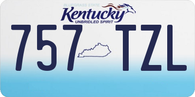 KY license plate 757TZL