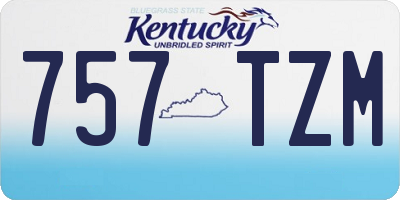 KY license plate 757TZM