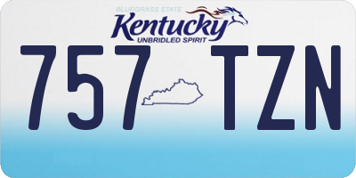 KY license plate 757TZN