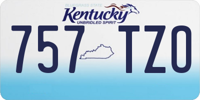 KY license plate 757TZO