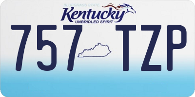 KY license plate 757TZP