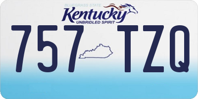 KY license plate 757TZQ