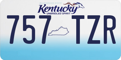 KY license plate 757TZR
