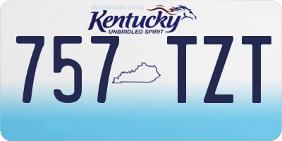 KY license plate 757TZT