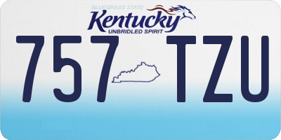 KY license plate 757TZU
