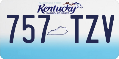 KY license plate 757TZV