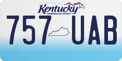 KY license plate 757UAB