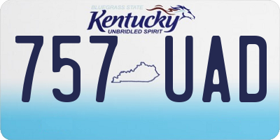 KY license plate 757UAD