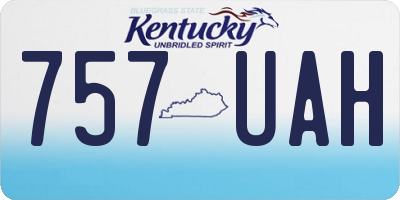 KY license plate 757UAH