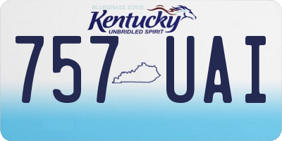 KY license plate 757UAI