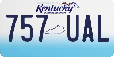 KY license plate 757UAL