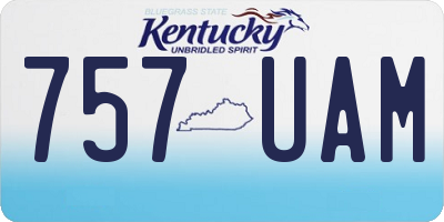 KY license plate 757UAM