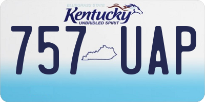 KY license plate 757UAP